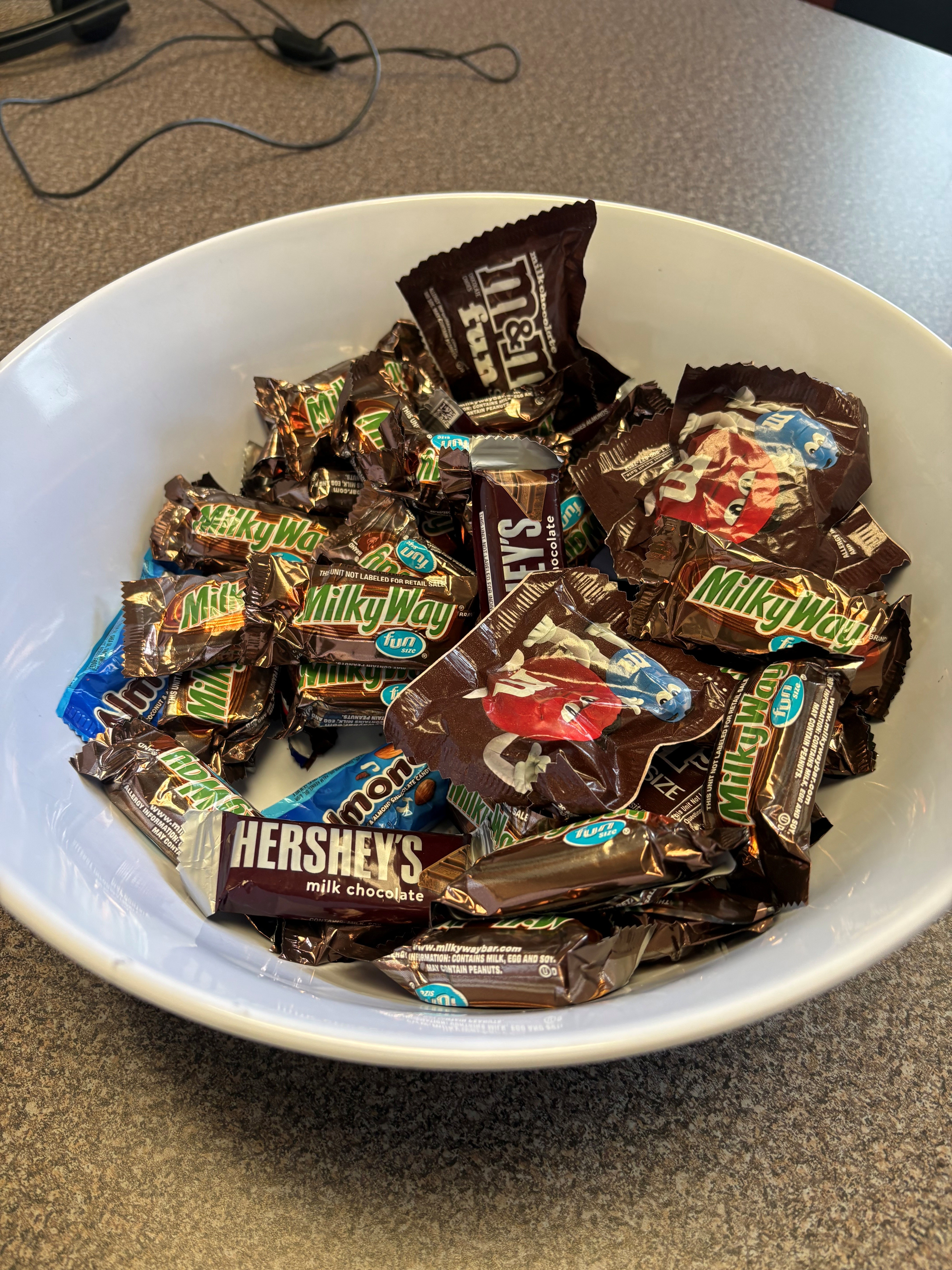 Candy bowl in Dr. Ouellette's office